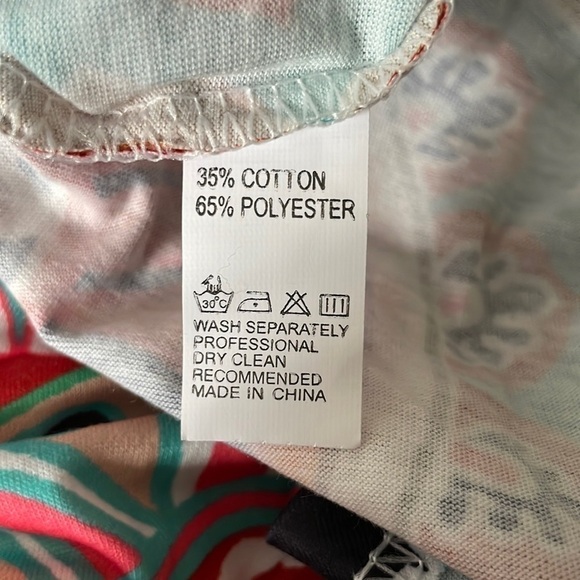 Shein Asymmetrical Abstract Floral Print Summer Dress Size Small - Picture 8 of 9